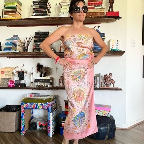 Hermes Escales Méditerranéennes Mousseline Fish Aquatic Pink Scarf Shawl - Picture 13 of 13